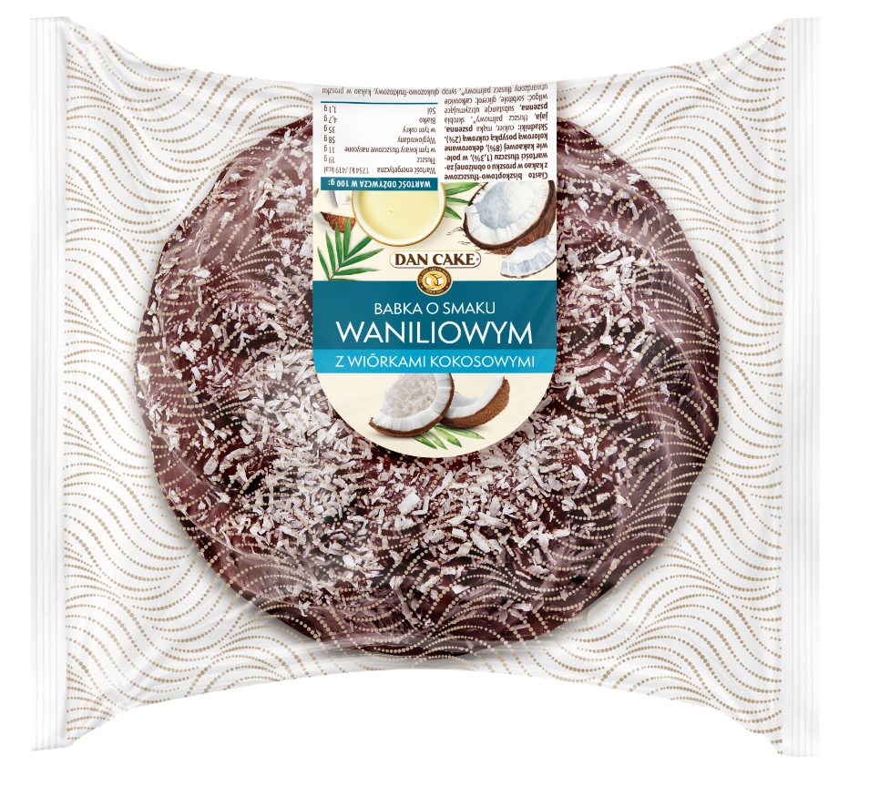 DAN CAKE Babka waniliowa z wiórkami kokosowymi