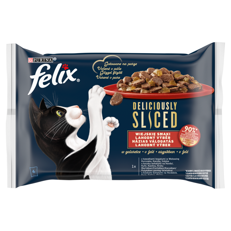 FELIX® Deliciously Sliced Wiejskie Smaki Mokra karma dla kota (4 x 80 g)