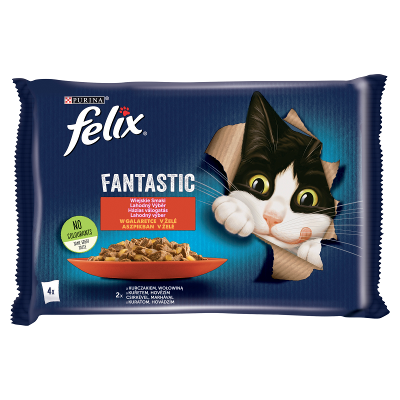 FELIX® Fantastic Karma dla kotów - Wiejskie smaki w galaretce 4x85g frisco.pl