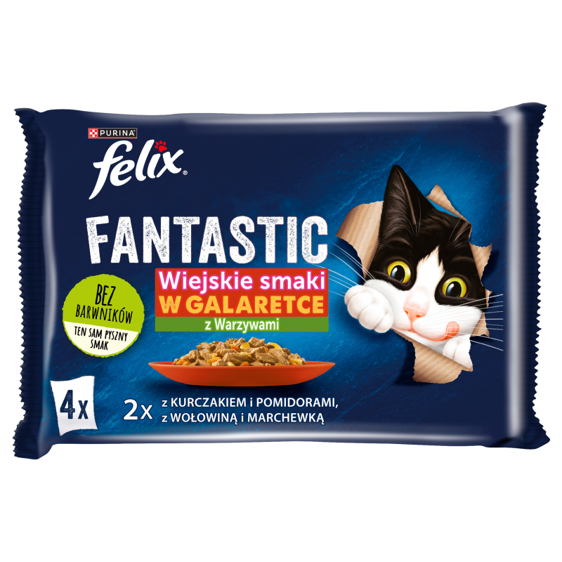 FELIX® Fantastic Karma dla kotów - Wiejskie smaki w galaretce 4x85g frisco.pl