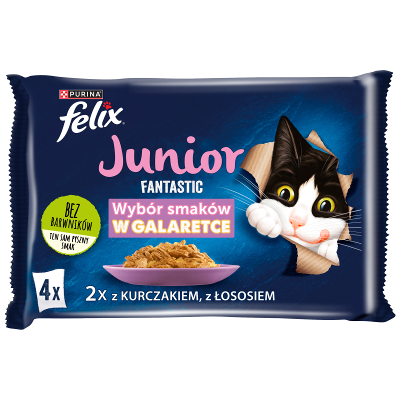 FELIX® Fantastic Junior Karma dla kociąt - Wybór smaków w galaretce 4x85g frisco.pl