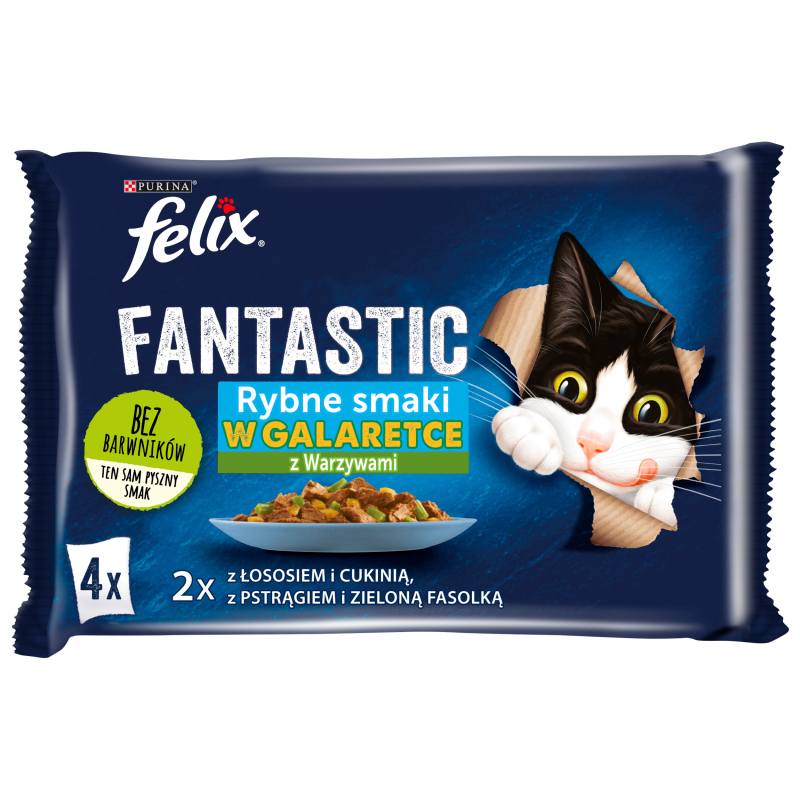 FELIX® Fantastic Karma dla kotów - Wybór smaków w galaretce 4x85g frisco.pl