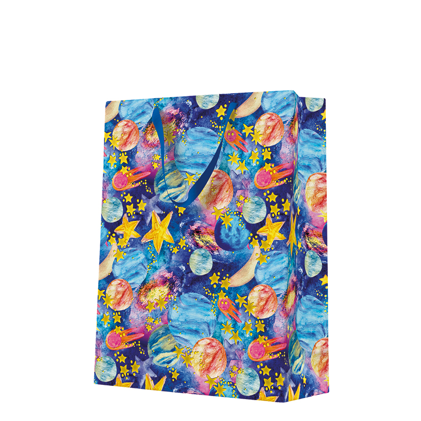 PAW DECOR COLLECTION Torba prezentowa duża Galaxy Adventure 41x30x12 cm