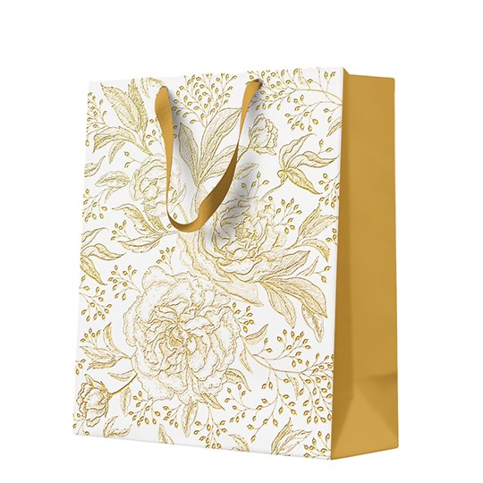 PAW DECOR COLLECTION Torba prezentowa premium Rose Peonies 25x20x10 cm
