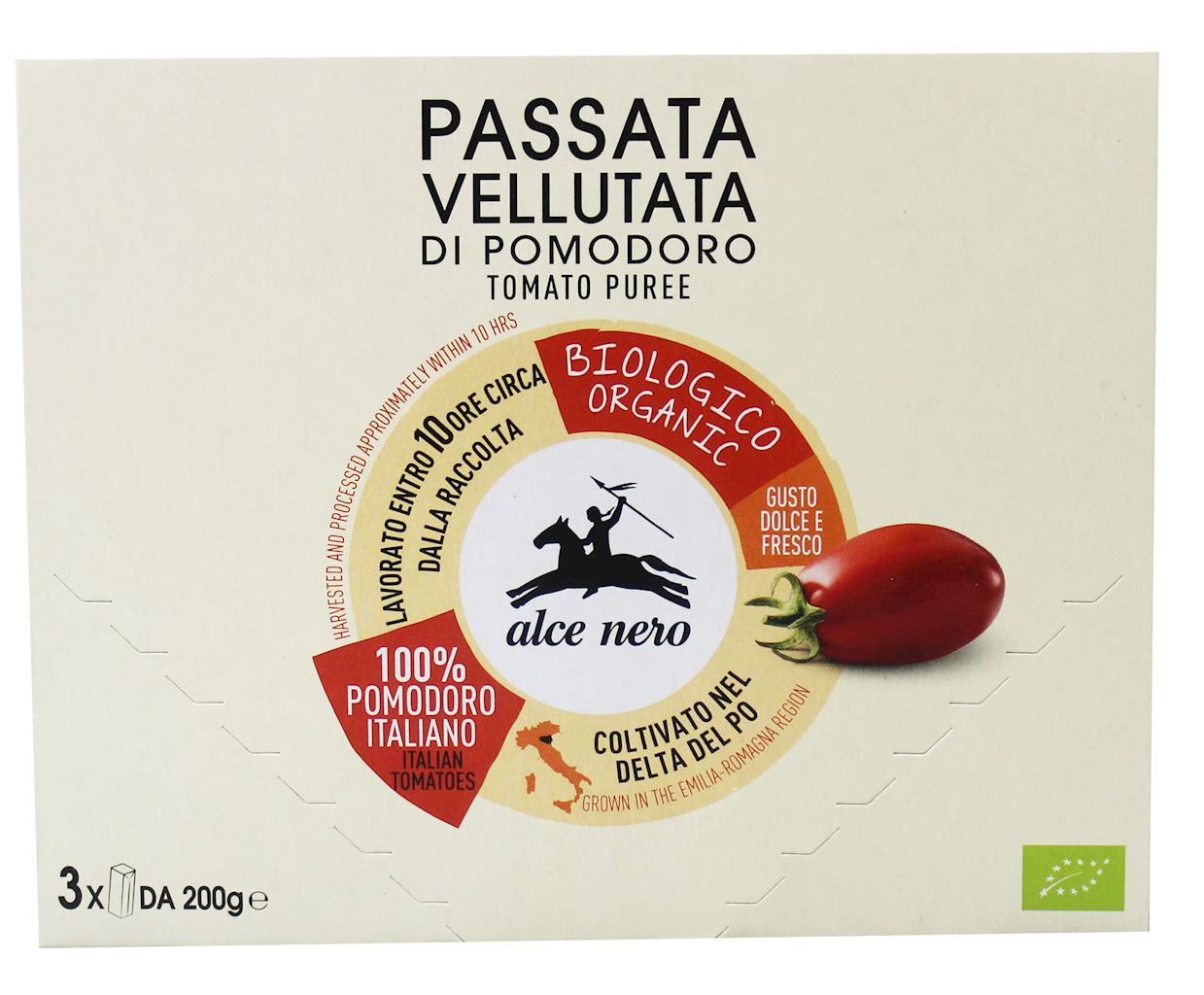 ALCE NERO Passata pomidorowa 3-pack (3x 200g) BIO