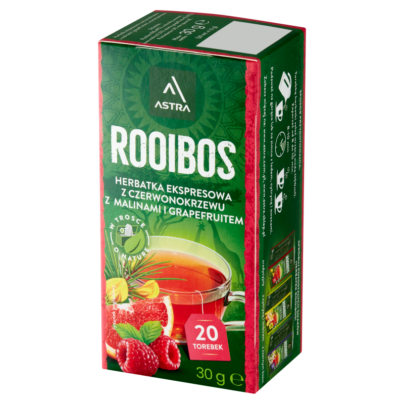 ASTRA Herbata Rooibos z malinami i grapefruitem 20 torebek ex.