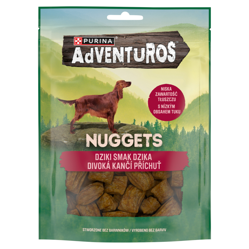 ADVENTUROS Nuggets Karma uzupełniająca dla dorosłych psów o smaku dzika frisco.pl