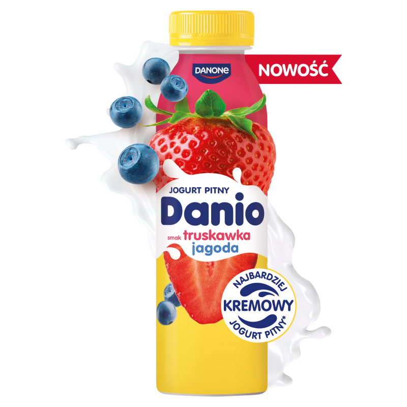 DANIO Jogurt do picia o smaku truskawka-jagoda frisco.pl