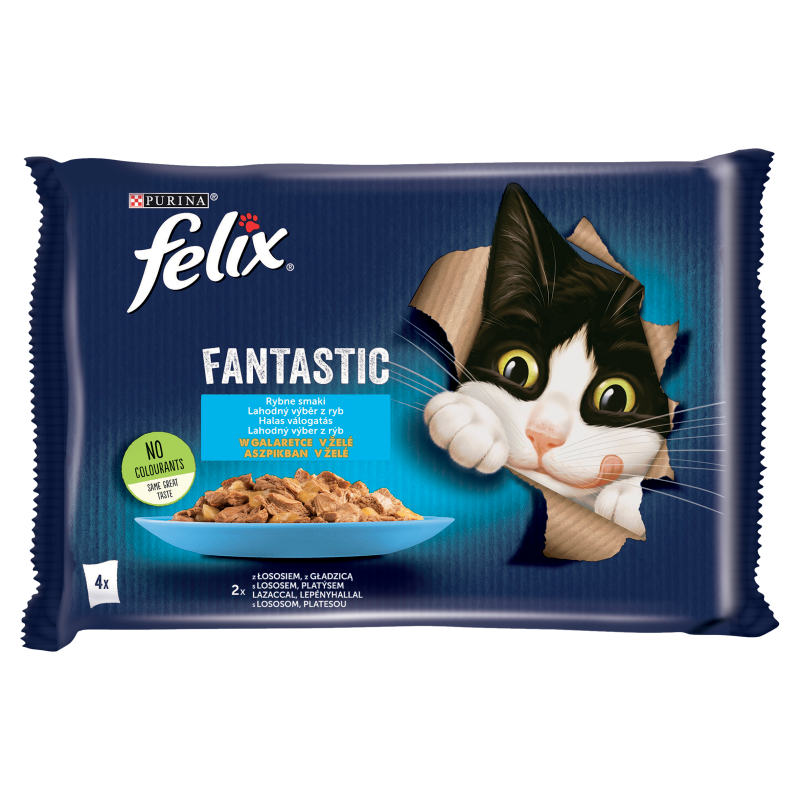 FELIX® Fantastic Karma dla kotów - Rybne smaki w galaretce 4x85g frisco.pl