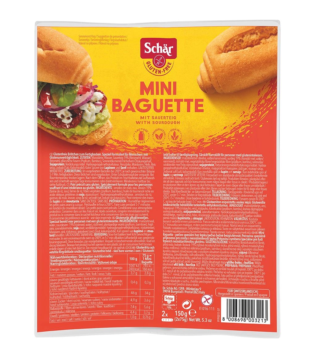 SCHAR Mini baguette- bezglutenowe bagietki do zapiekania