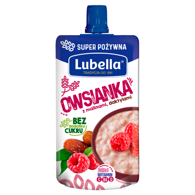 LUBELLA Owsianka z malinami i daktylami