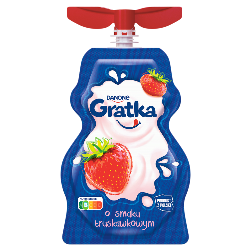 DANONE Gratka Deser mleczny o smaku truskawkowym frisco.pl