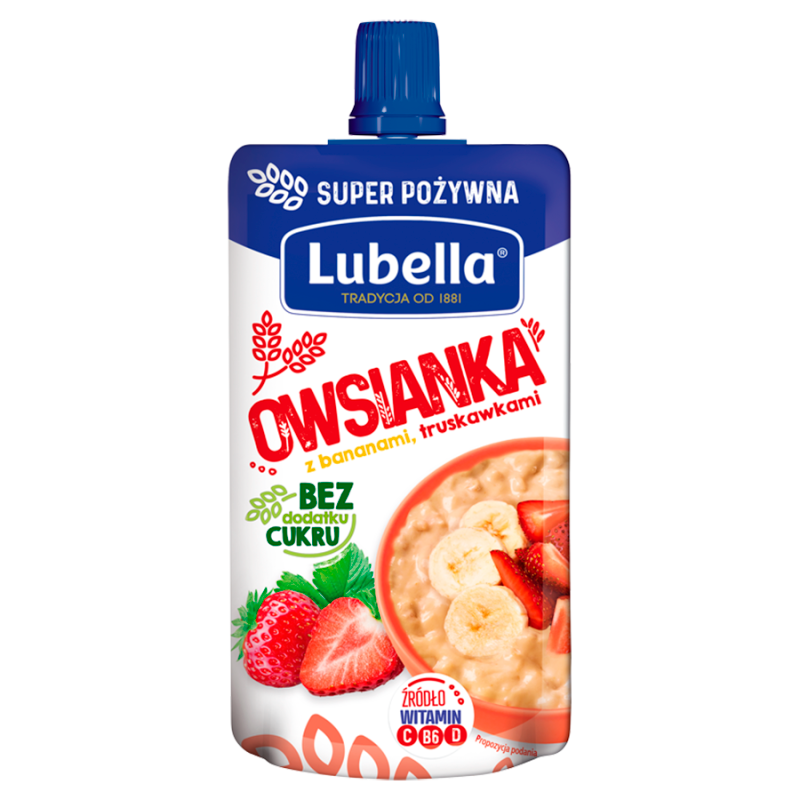 LUBELLA Owsianka z bananami i truskawkami