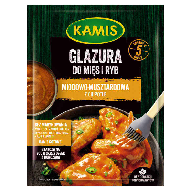KAMIS Glazura miodowo-musztardowa z chipotle (do mięs i ryb) frisco.pl