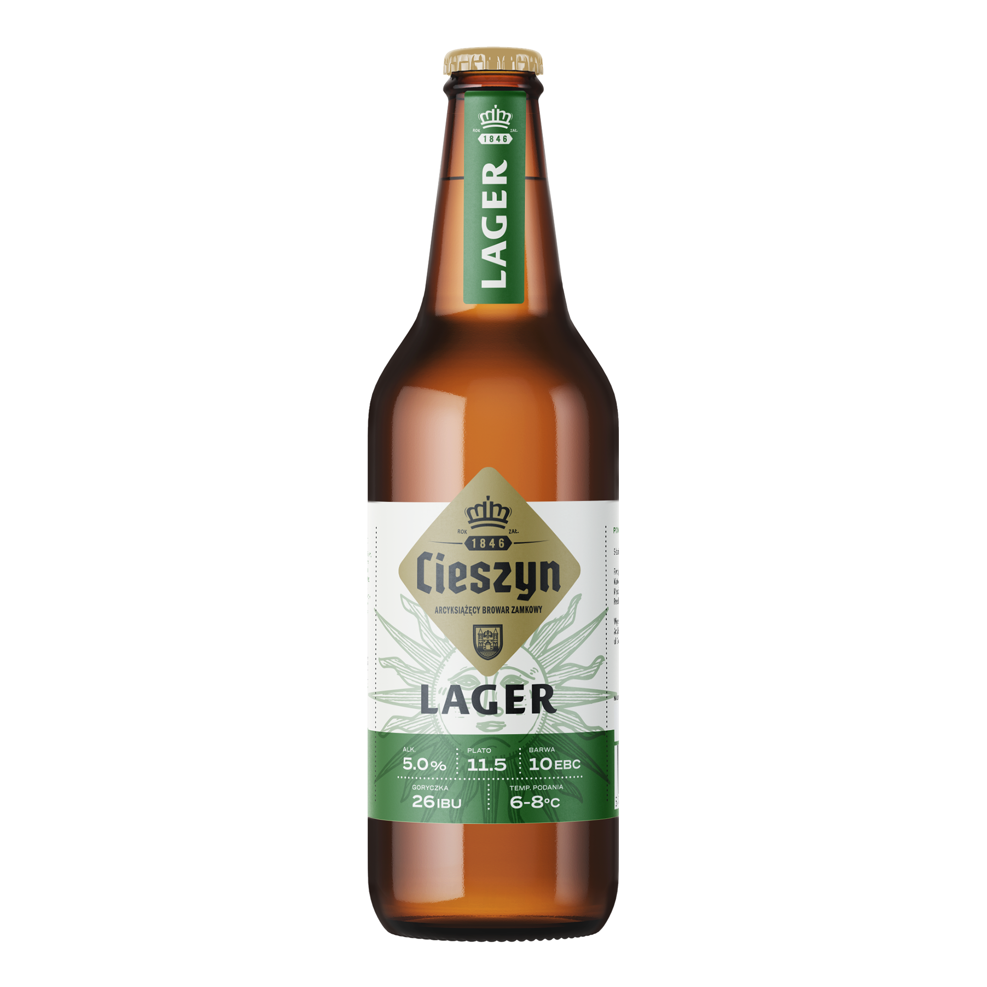 CIESZYN Piwo Lager (butelka bezzwrotna)