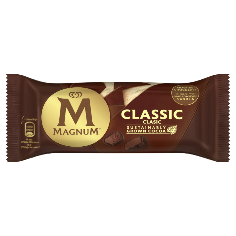 MAGNUM Lody waniliowe w polewie z mlecznej czekolady