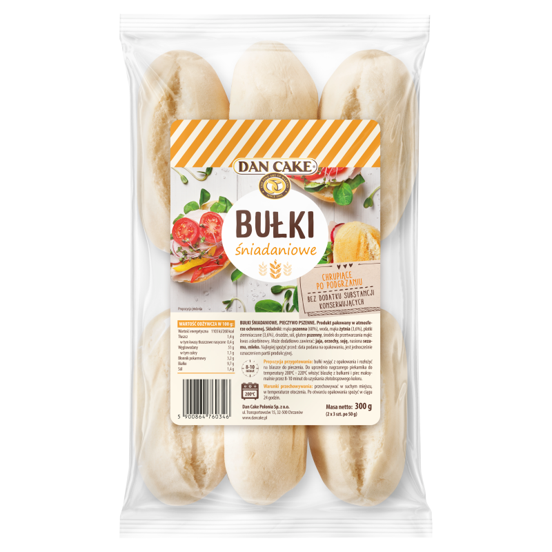 DAN CAKE Bułki śniadaniowe do odpieku