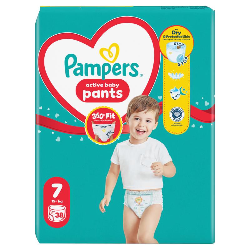 PAMPERS Pants Pieluchomajtki Rozmiar 7 (17kg+) 38 szt frisco.pl