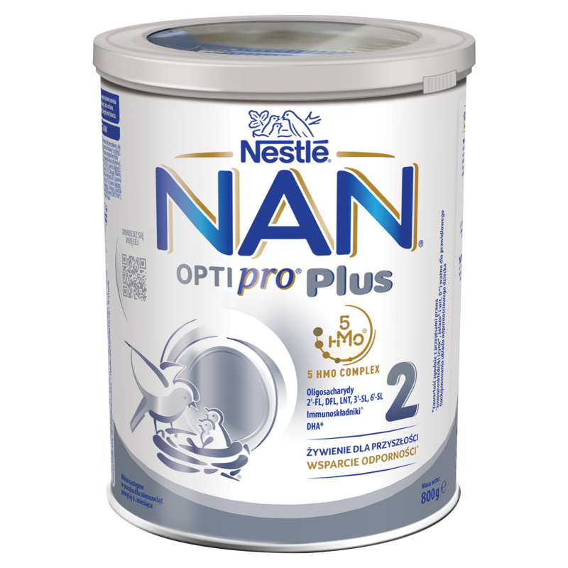 NESTLÉ NAN OPTIPRO PLUS 2 HM-O Mleko początkowe dla niemowląt powyżej 6 miesiąca puszka frisco.pl