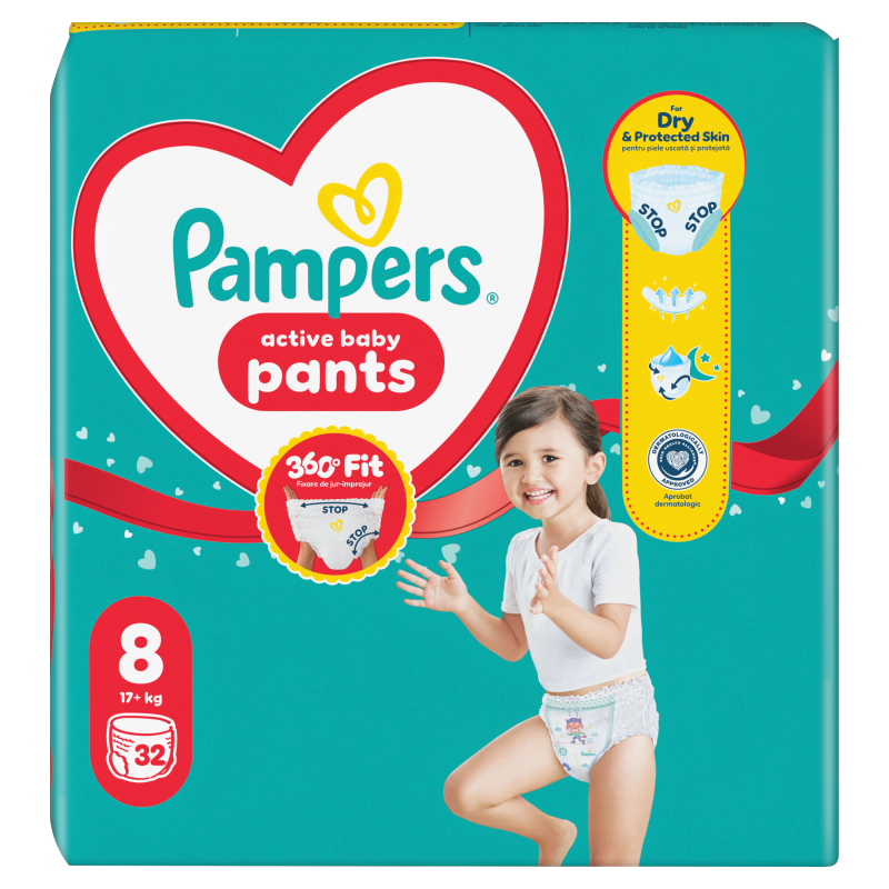 PAMPERS Pants Pieluchomajtki Rozmiar 8 (19kg+) 32 szt.