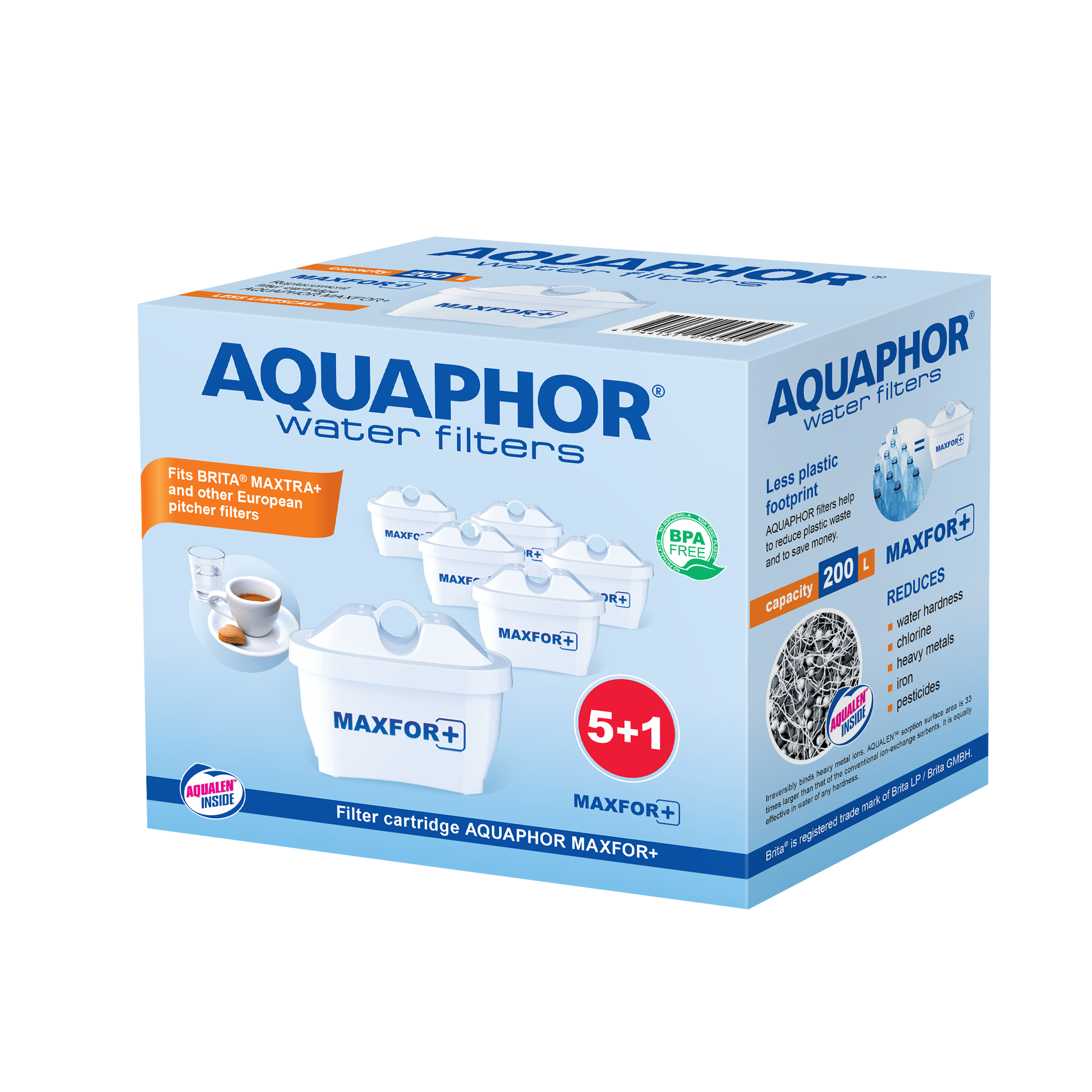 AQUAPHOR Zestaw wkładów Aquaphor Maxfor Plus kpl (5+1) 6 szt.