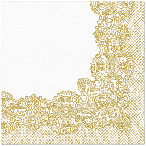 PAW DECOR COLLECTION Serwetki z bibuły 3-warstwowej Royal Lace gold 20 szt.