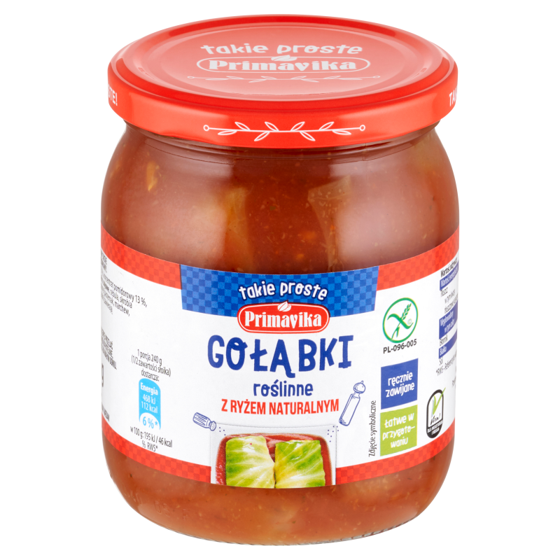 PRIMAVIKA Gołąbki wegetariańskie z ryżem naturalnym bezglutenowe