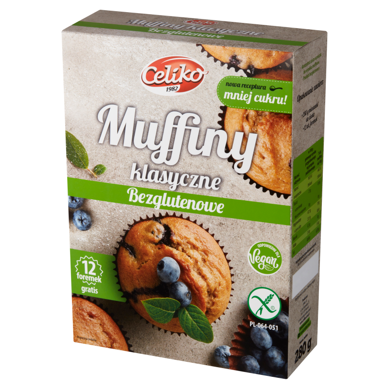 CELIKO Muffiny klasyczne (z foremkami) bezglutenowe