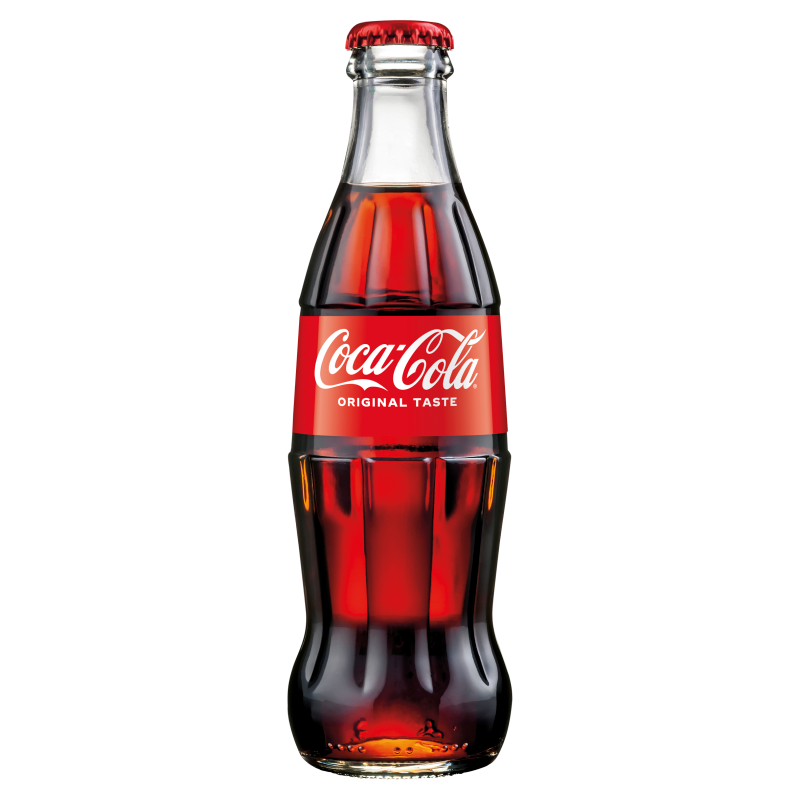 COCA-COLA Napój gazowany (szkło) (cena zawiera 0,40 zł kaucji za butelkę)