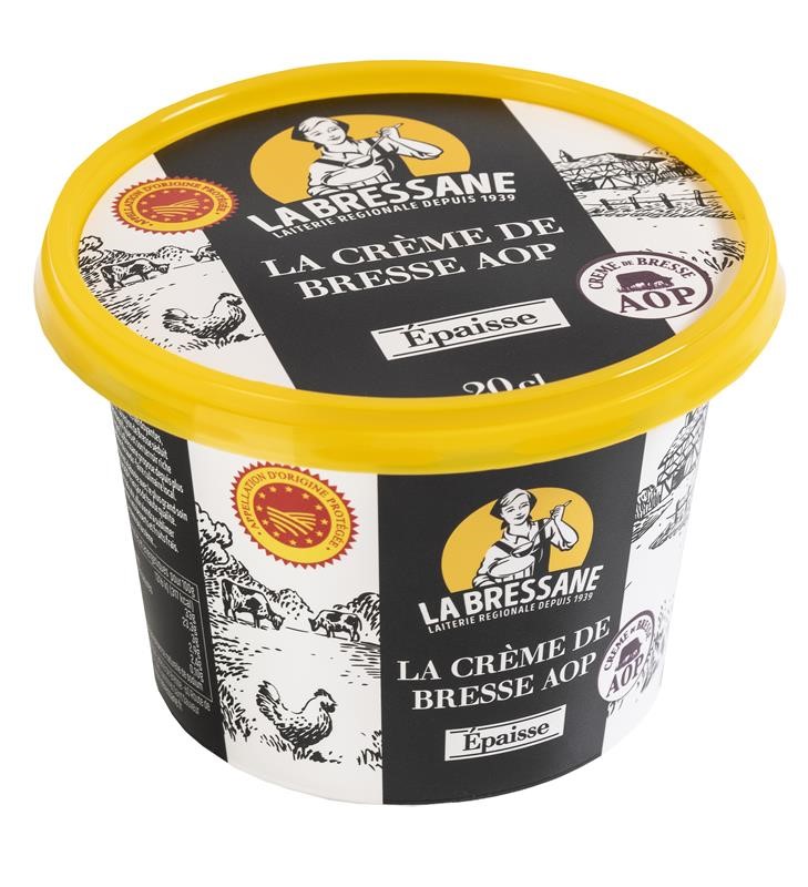 LA BRESSANE Śmietana Creme de Bresse AOP Creme Fraîche