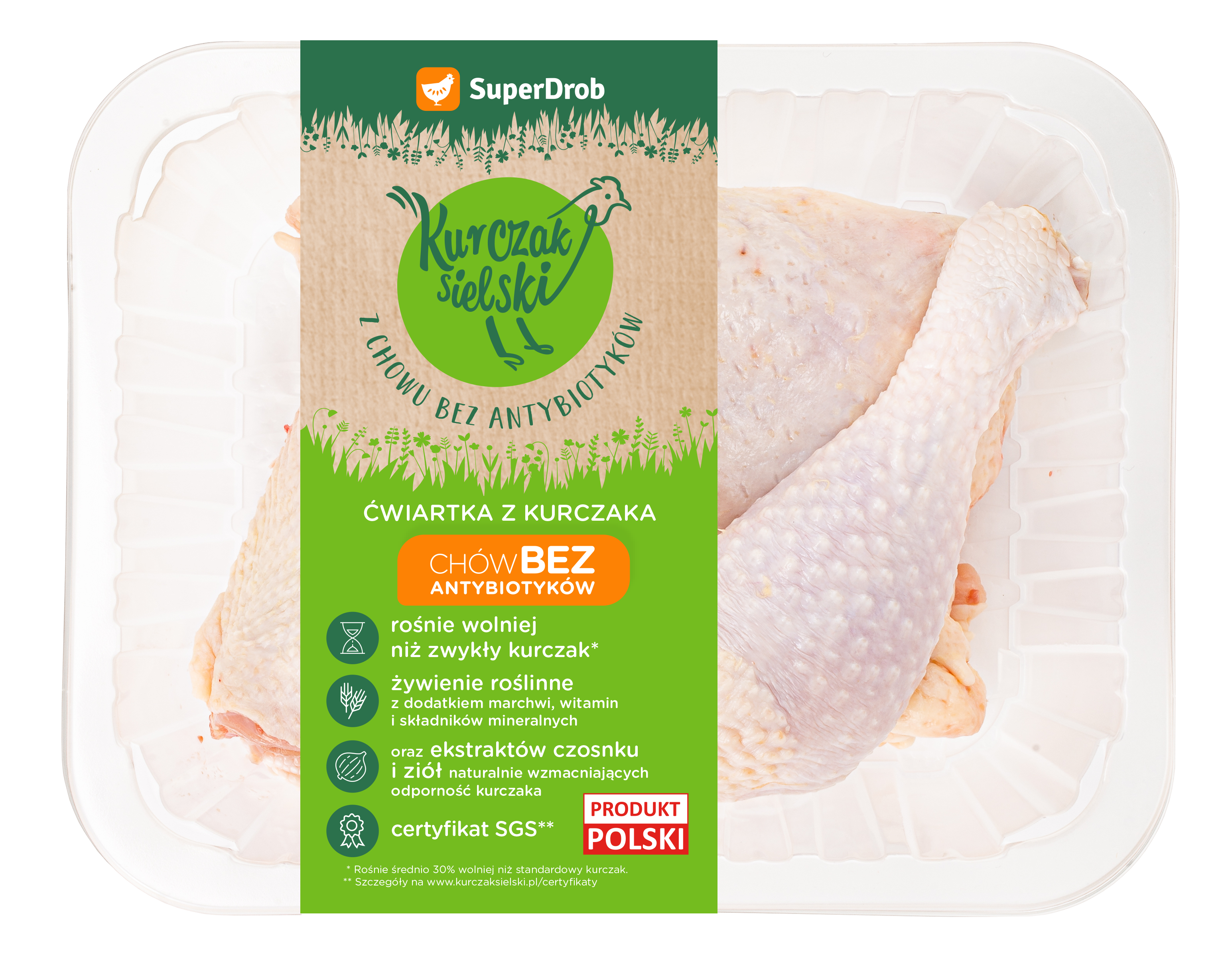 KURCZAK SIELSKI Ćwiartka z kurczaka 500-800g