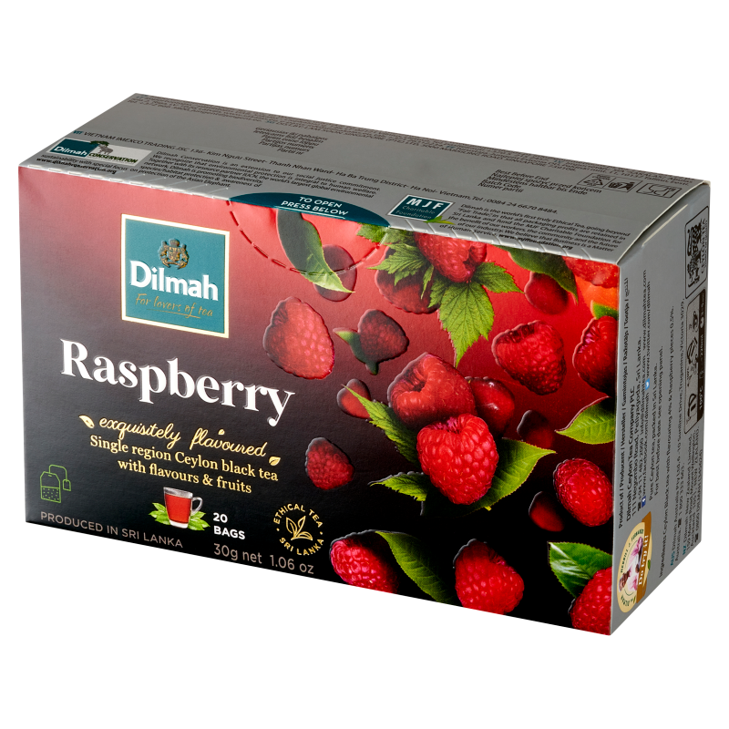 DILMAH Herbata czarna z aromatem z maliny 20 torebek ex. frisco.pl