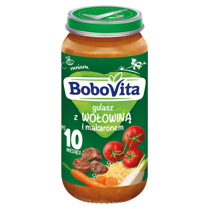 BOBOVITA Gulasz z wołowiną i makaronem po 10 miesiącu