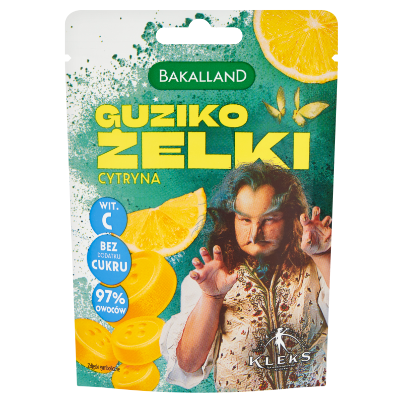 BAKALLAND KLEKS Guziko żelki cytrynowe 34g