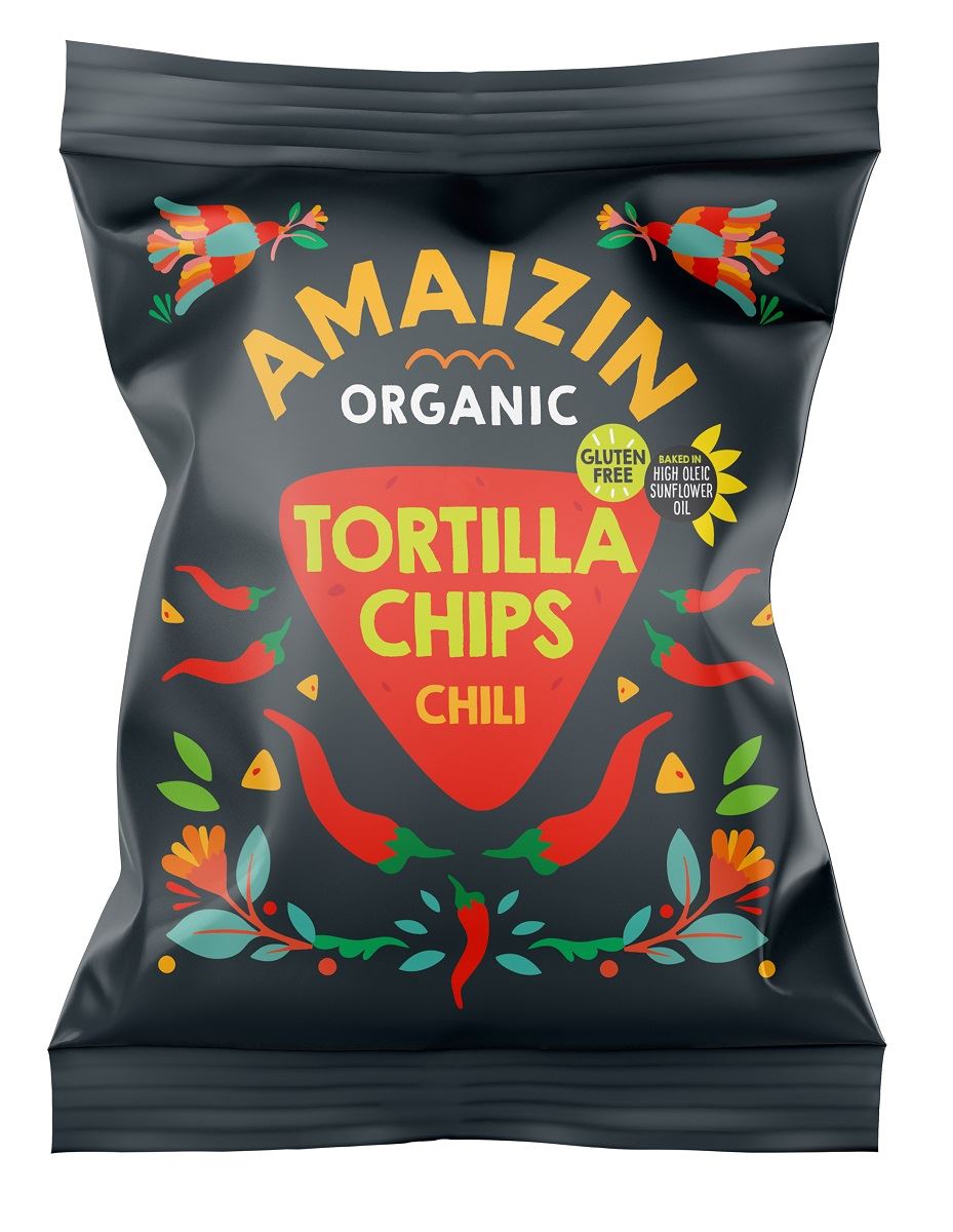 AMAIZIN Chipsy kukurydziane chilli bezglutenowe BIO
