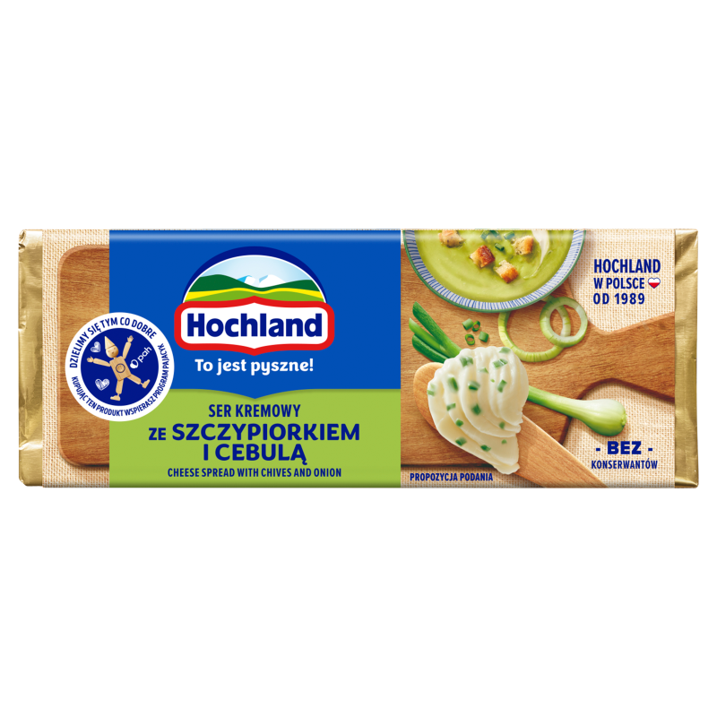 HOCHLAND Ser kremowy ze szczypiorkiem i cebulą (topiony) frisco.pl