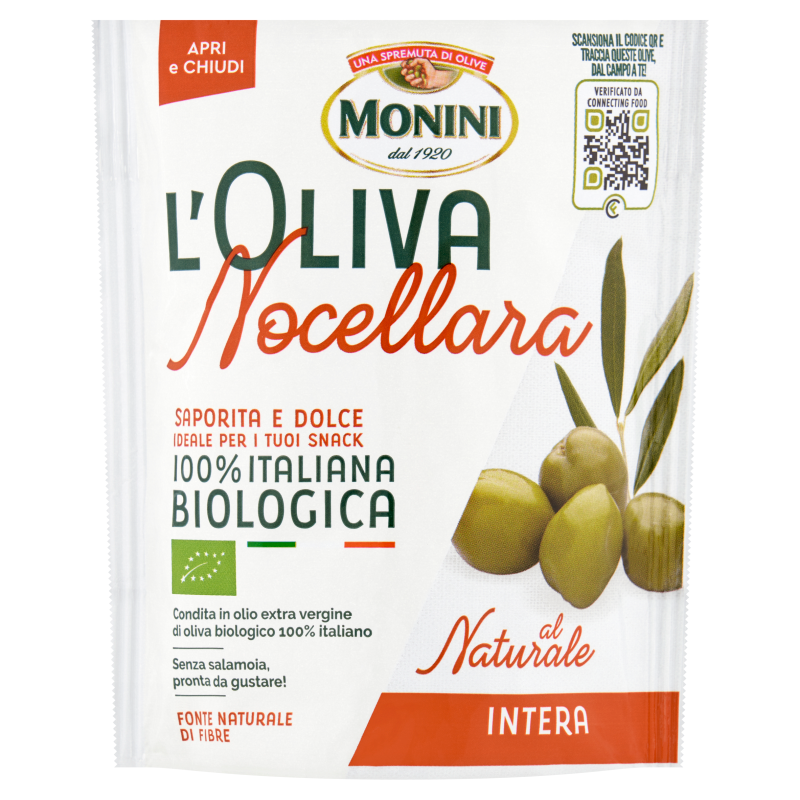 MONINI Monini L'Oliva Sant'Agostino Naturalne oliwki zielone z pestkami
