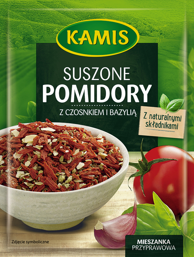 KAMIS Suszone pomidory z czosnkiem i bazylią frisco.pl