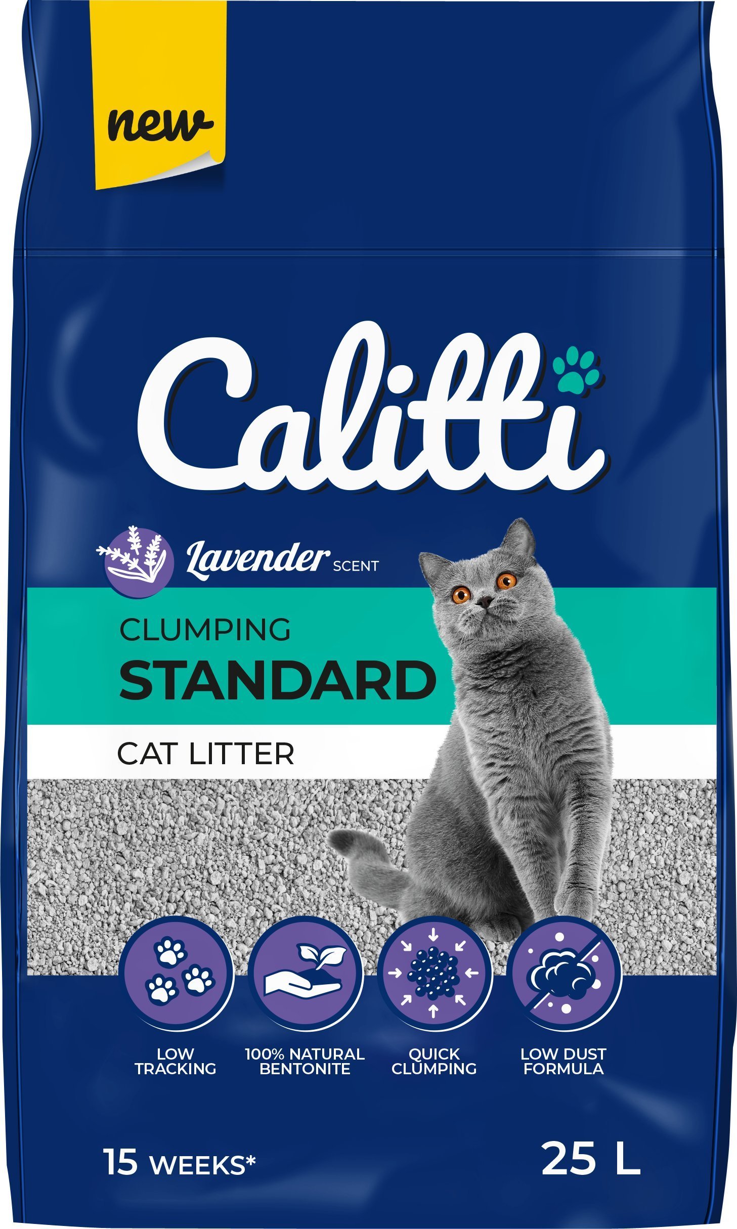 CALITTI Calitti STANDARD LAVENDA - żwirek bentonitowy 25l