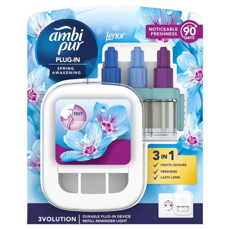 AMBI PUR 3volution Elektryczny odświeżacz powietrza, zestaw startowy, Spring Awakening 20 ml