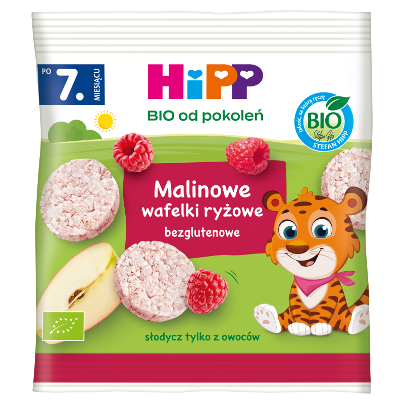HIPP BIO Malinowe wafelki ryżowe