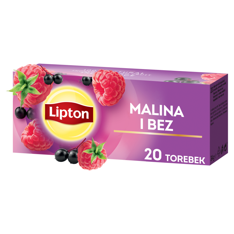 LIPTON Herbatka owocowa Malina i Bez 20 torebek ex. frisco.pl