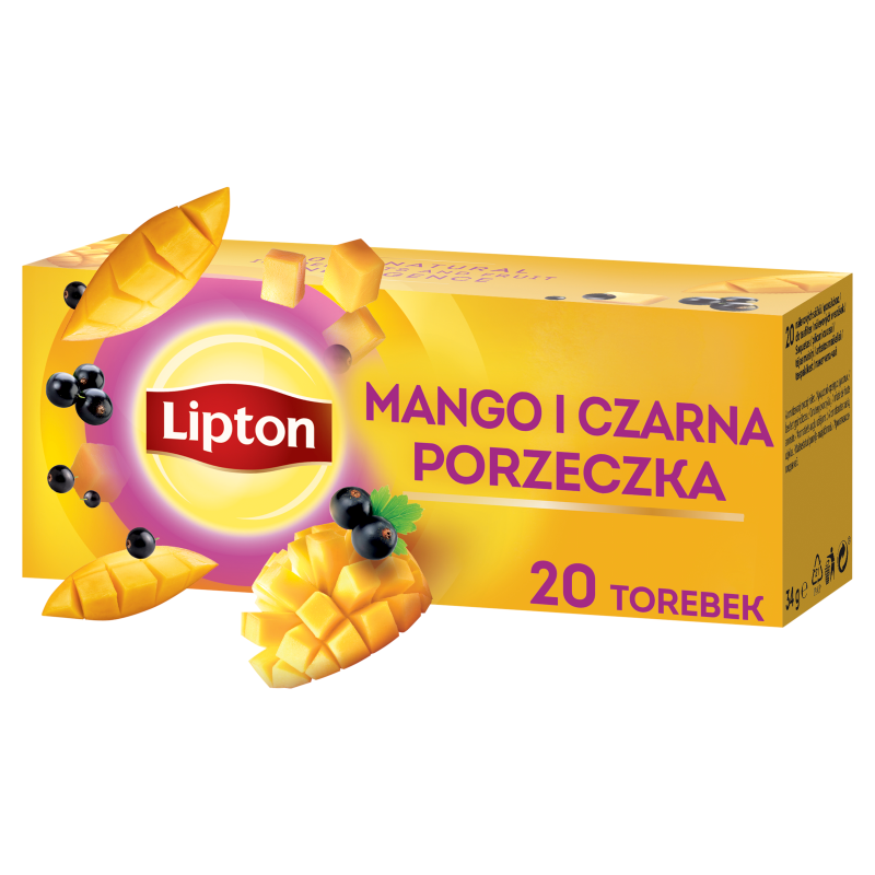 LIPTON Herbatka owocowa Mango i Czarna porzeczka 20 torebek ex. frisco.pl