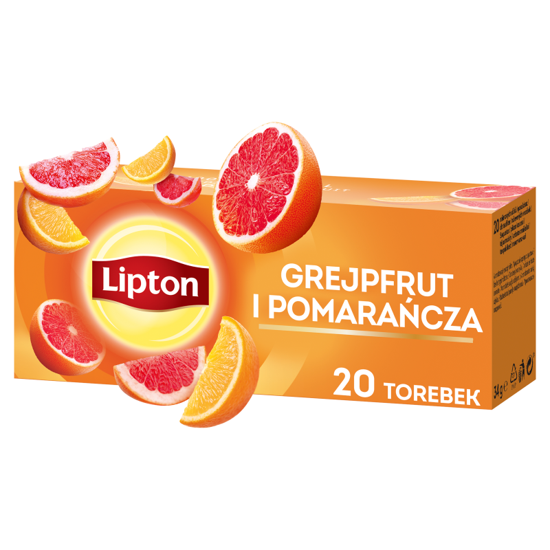 LIPTON Herbatka owocowa Grejpfrut i Pomarańcza 20 torebek ex.