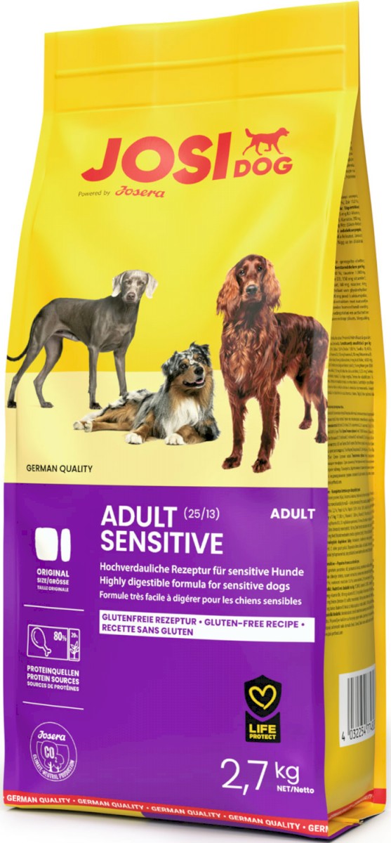 JOSERA JosiDog Adult Sensitive Suchy pokarm dla dorosłych psów - lekkostrawny z drobiem ryżem i kukurydzą