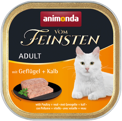 ANIMONDA Vom Feinsten Adult Mokry pokarm dla dorosłych kotów z drobiem i cielęciną
