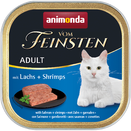ANIMONDA Vom Feinsten Adult Mokry pokarm dla dorosłych kotów z łososiem i krewetkami
