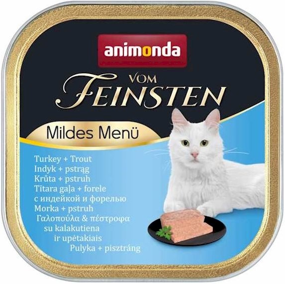 ANIMONDA Vom Feinsten Menue Mokry pokarm dla dorosłych kotów z indykiem i pstrągiem