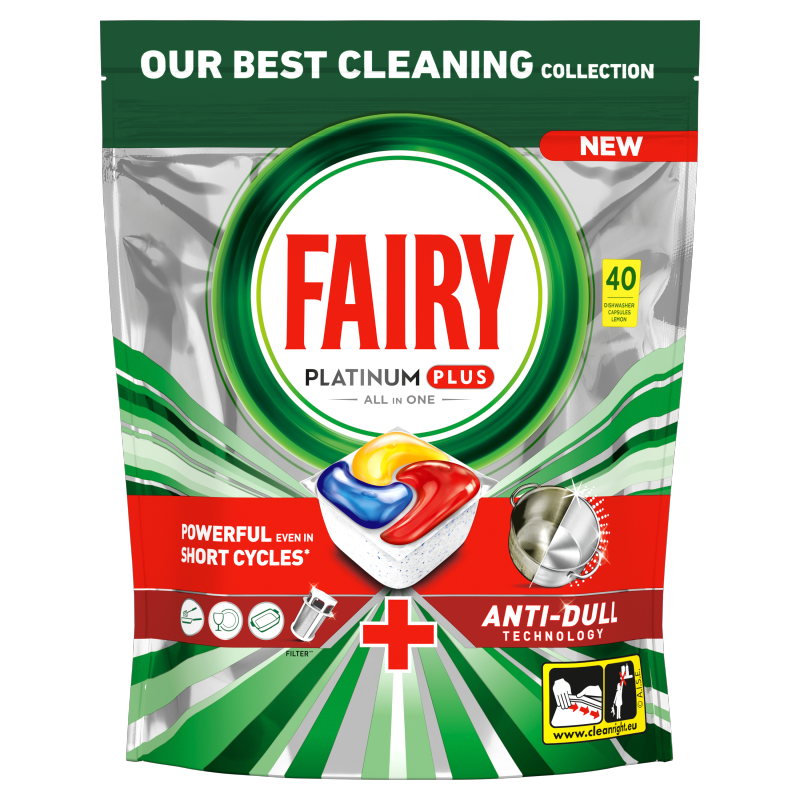FAIRY PLATINUM Plus Tabletki do zmywarki Cytrynowe 40 szt. frisco.pl