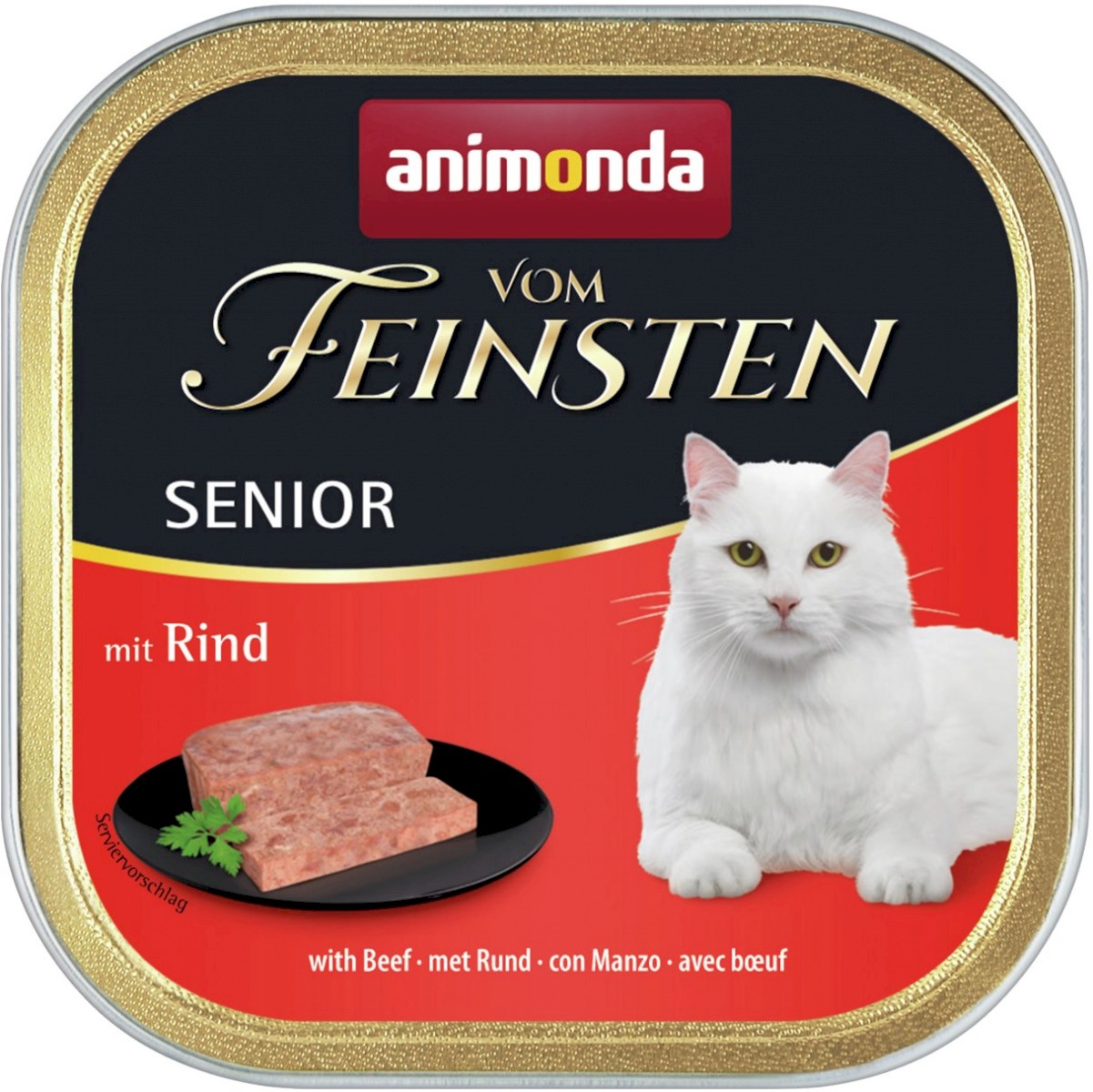 ANIMONDA Vom Feinsten Senior Mokry pokarm dla starszych kotów z wołowiną